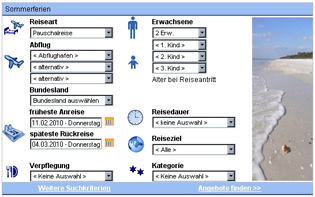 Screenshot LMWeb Buchungsmaske